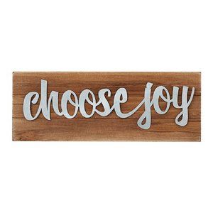 Choose Joy Wood Sign